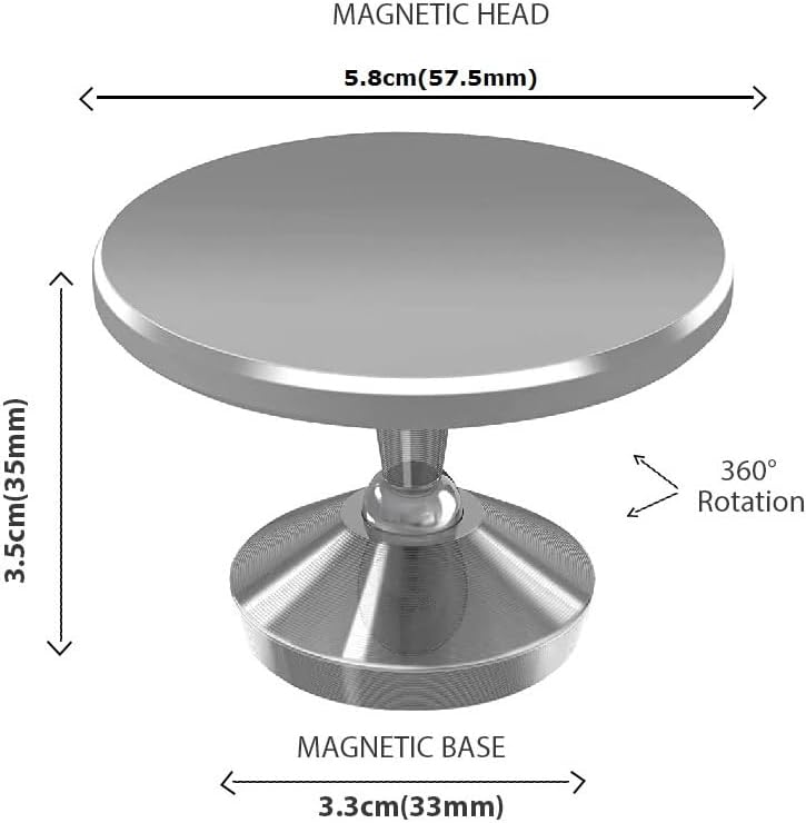 Sleek Silver Gym Magnetic Phone Holder – Dual Magnet Technology for Unmatched Grip, 360° Rotatable Design for Optimal Viewing Angles, Effortless Attachment to Metal Surfaces, Compatible with i Phone 12/13/14/15/16, Samsung & All Mag Safe Smartphones – Ultimate Portable Phone Mount for Distraction-Free Workouts