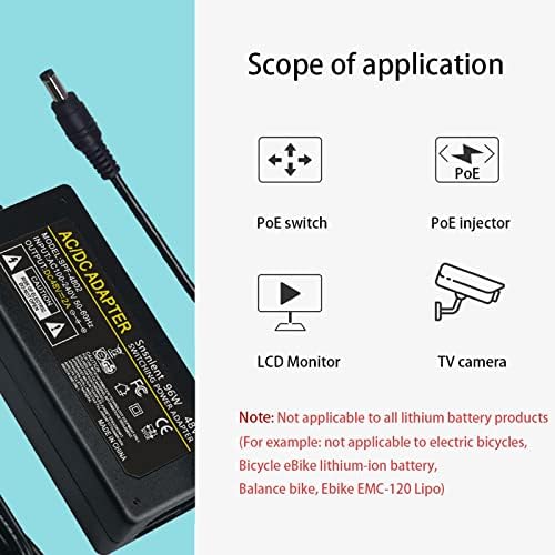 High-Performance 48 V 3 A AC/DC Power Supply Adapter – 144 W Versatile Charger for POE Routers & Control Systems – Reliable Senshunshiye Switching Power Transformer with 5.5 x2.5 mm Interface for Enhanced Device Compatibility and Safety Features