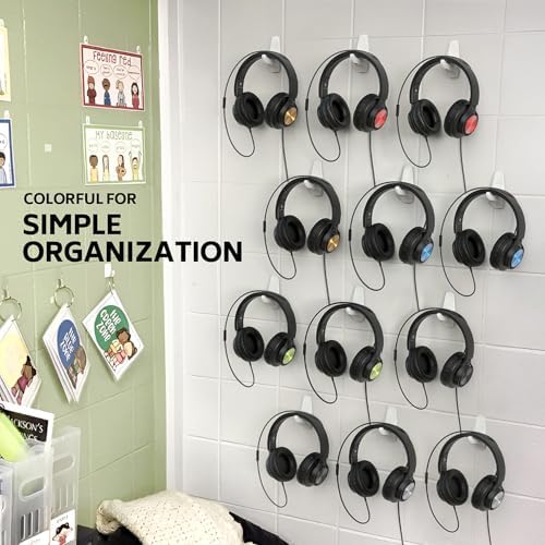 Vibrant AILIHEN Kids Wired Headphones – 6-Pack Classroom Audio Set with Adjustable Comfort, Built-In Microphone, and Foldable Design for Enhanced Learning with Chromebooks and Laptops – Perfect for Daily Durability and On-the-Go Storage