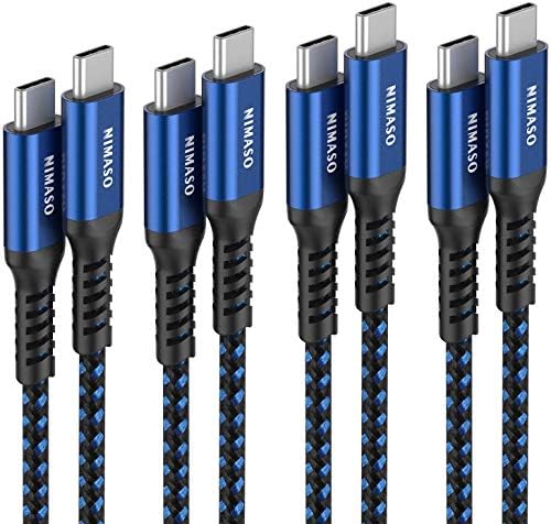 NIMASO Ultimate USB C to C Cable 4 Pack – Versatile Charging Solutions with 10 ft, 6.6 ft, 3.3 ft, and 1 ft Lengths for i Phone 15, i Pad Pro, Mac Book, Samsung Galaxy S23, and Nintendo Switch – Fast Charging & High-Speed Data Transfer for Seamless Device Connectivity