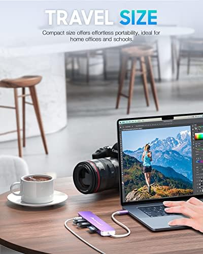 Unlock Seamless Connectivity with the Hiearcool 7-in-1 USB C Hub Adapter – High-Speed USB 3.0, 4 K HDMI Output, and 100 W Power Delivery for Mac Book Pro and Type C Devices – Your Ultimate Multi-Port Solution for Enhanced Productivity and Effortless Data Transfer