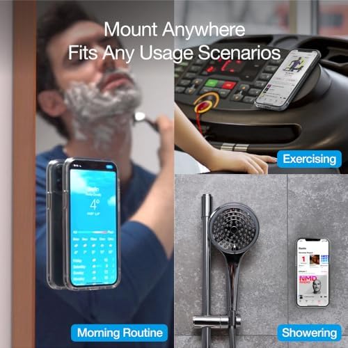 Just Mobile AluDisc Mini Magnetic Aluminum Wall/Mirror/Table/Treadmills/Cross-Trainer Mount Strong Magnet for iPhone/Galaxy and All Smartphones, 2-Pack (ST-500SI) – Enhanced Compatibility and Speed
