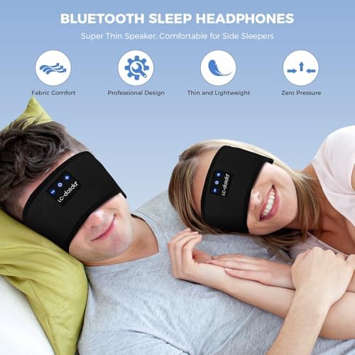 Transform Your Sleep and Workouts with Bluetooth 5.4 Sleep Headband Headphones – Ultra-Thin, Sweat-Resistant Comfort Meets Premium HD Sound for Active Lifestyles and Restful Sleep – Perfect Gift for Fitness Buffs and Music Lovers