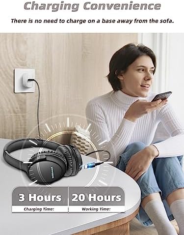 Transform Your Viewing Experience with Holdsound BKM400 Wireless TV Headphones – Exceptional 165 FT Range, Effortless Plug & Play USB Setup, and 20-Hour Battery Life for Ultimate Audio Freedom and Clarity