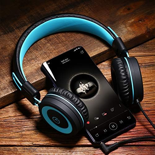 Noot Products K11 Kids Headphones – Ergonomic Foldable Wired On-Ear Audio Solution with 5 ft Tangle-Free Cord and 3.5 mm Jack for i Pads, Kindle, Fire Tablets, and Laptops – Ultimate Comfort and Stylish Design for School, Travel, and Gaming – Safe Listening Experience for Young Audiophiles