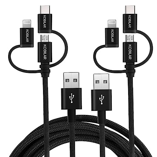 Revolutionize Your Charging Experience with the Apple MFi Certified 3-in-1 Multi Charger Cable – Lightning, Type-C, and Micro Connectors for Seamless Compatibility with i Phone, i Pad, Samsung, Pixel, Mac Book Pro/Air, and Android Devices – Fast Charging and Car Play Ready for Ultimate Convenience and Performance