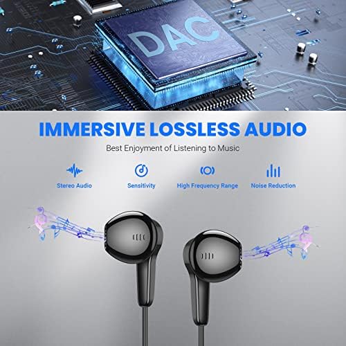 High-Performance USB C Headphones for Samsung S25 Ultra and i Phone 16 – Hi-Fi Stereo Wired Earbuds with Microphone and Volume Control, Magnetic Design for Tangle-Free Storage – Enhanced Compatibility with Galaxy Flip, Pixel 9, S24, S23 FE, and More