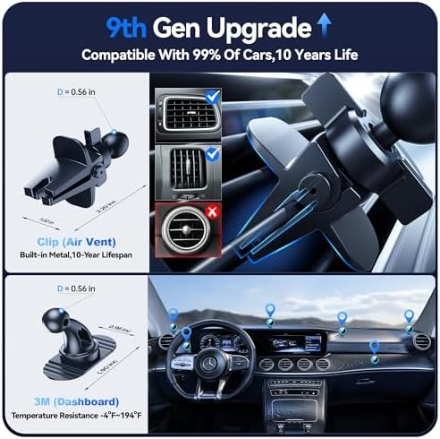 Enhance Your Driving Experience with the Beser 15 W Mag Safe Car Charger – Premium Magnetic Qi Wireless Mount for i Phone 15/14/13/12 Series, Rapid 15 W Charging, Robust 3.81 lbf Magnetic Grip, Elegant Aluminum Alloy Finish, Versatile Dashboard & Air Vent Compatibility, Effortless One-Handed Operation for Easy Navigation & Connectivity