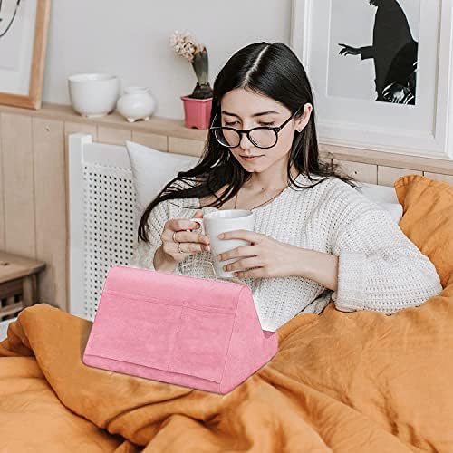 Elevate Your Viewing Experience with the Soft Blues Adjustable Pillow Stand: Ultimate Hands-Free Comfort for Tablets, E-Readers, and Smartphones – Perfect for Cozy Couch or Bedtime Use with Convenient Storage Pocket and Customizable Angles for Optimal Relaxation