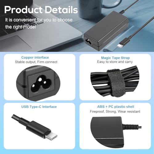 90 W USB-C Type-C Laptop Charger for Lenovo Think Pad & More – High-Speed Power Adapter for Enhanced Device Compatibility, Ideal for Yoga, Idea Pad, X1 Carbon, and Dell XPS Series – Reliable Performance with 12-Month Warranty and 30-Day Return Policy