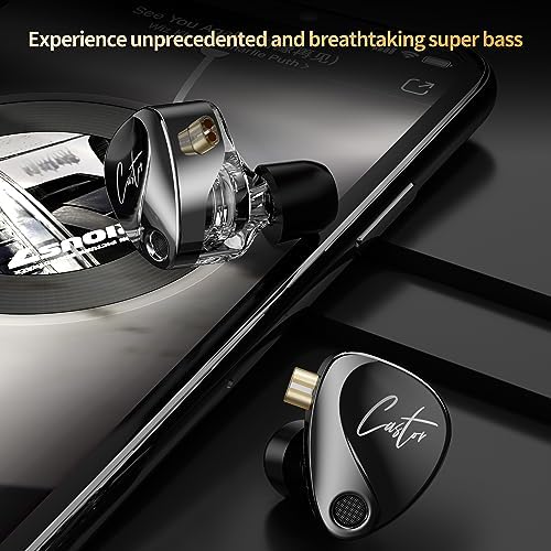 KZ ZSN Pro Hybrid In-Ear Earbud Headphones – High-Fidelity Audio with Dynamic Driver & Balanced Armature, Stylish Metal Faceplate, Detachable Cable for Custom Connectivity – Perfect for i Phone & Android Use, Ideal for Fitness & Everyday Listening (Blue, No Mic)