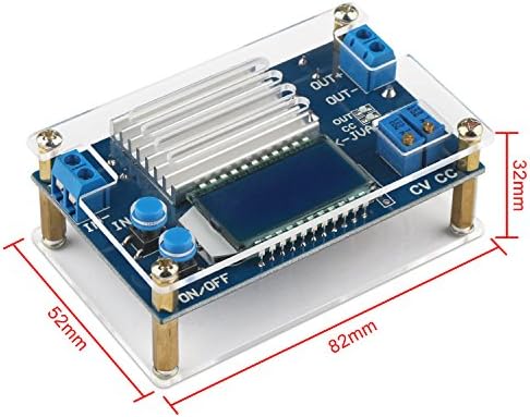 DROK Ultra-Adjustable DC Buck Converter – Precision Power Supply with 1.2 V-32 V Output and 12 A Capacity, Ideal for Solar Energy Systems, RV Applications, and Golf Cart Energy Management – LCD Display for Real-Time Voltage Monitoring and Dual Mode Operation