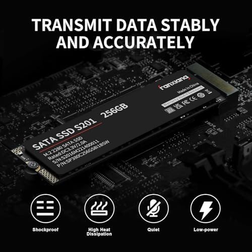Boost Your System’s Performance with the S201 256 GB M.2 SATA III SSD – High-Speed Internal Solid State Drive for Laptops and Desktops, Featuring Rapid Read Speeds Up to 550 MB/sec and SLC Cache Technology for Ultimate Efficiency and Reliability