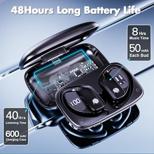 Ultimate Wireless Bluetooth Earbuds with 48-Hour Playback – Deep Bass Stereo Sound for Immersive Audio – IPX7 Waterproof for Active Lifestyles – Integrated LED Battery Life Indicator – Built-in Microphone for Effortless Hands-Free Communication – Perfect for Fitness, Gaming, and Daily Use – Lightweight Design for All-Day Comfort and Wide Compatibility with Devices