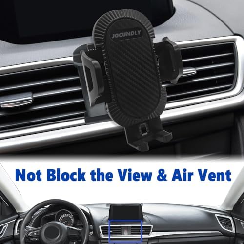 Mazda 3 Car Phone Mount (2019-2024) – Ultimate Thick Case Friendly Mobile Holder for Hands-Free Navigation, Air Vent Installation, 360-Degree Rotation, Secure and Stable Cradle for All Smartphones – Elevate Your Driving Safety and Convenience
