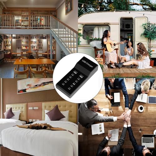Ultimate 12-Port USB C Charging Station – 60 W Multi-Device Power Hub with 10 USB-C and 2 USB-A Ports for Fast Charging of i Phone, i Pad, Samsung, Google Pixel, Smartwatches, and Headphones – Compact Design for Home, Office, or Travel – Smart Technology for Optimal Power Delivery and Enhanced Compatibility