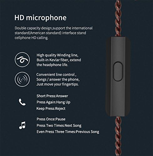 Kinboofi KZ ZS10 Hybrid In-Ear Monitor Earbuds – 4 Balanced Armature & 1 Dynamic Driver for Superior Sound Quality, Detachable 2-Pin Cable, Noise Cancelling Features, Ergonomic Design for MP3 & Android Devices, Built-In Mic for Crystal Clear Calls – Ultimate Audio Experience