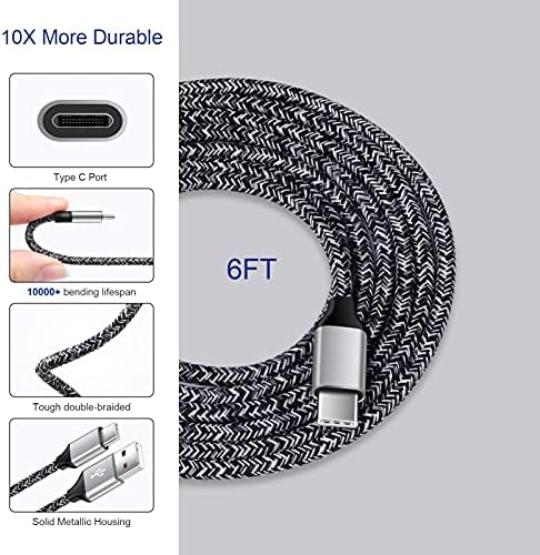 Ultra-Fast Android C Type USB C Car Charger for Samsung Galaxy S25 Ultra – 3.4 A Quick Charge Adapter with 3 FT Coiled Cable for Seamless Connectivity on the Go – Compact, Durable, and Perfect for Road Trips and Daily Commutes