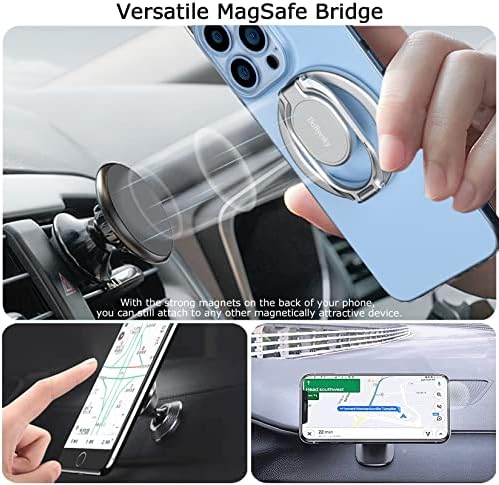 Revolutionary 3-in-1 Magnetic Phone Grip and Kickstand – Dual Adjustable Finger Ring Holder for Ultimate Compatibility with Mag Safe and Magnetic Car Mounts – Enhanced Grip and Stability for Hands-Free Use at Home, Gym, and Office – Premium Zinc Alloy Construction for Secure Attachment and Versatile Positioning – Multi-Angle Viewing with 360° Rotation and 280° Flip for Effortless Selfies and Streaming – Anti-Fall Design Supports Up to 4.5 lbs, Perfect for Daily Use on Any Magnetic Surface – Ideal for Multi-Tasking in Any Environment – Elevate Your Mobile Experience with this Innovative, Removable Grip Stand Solution