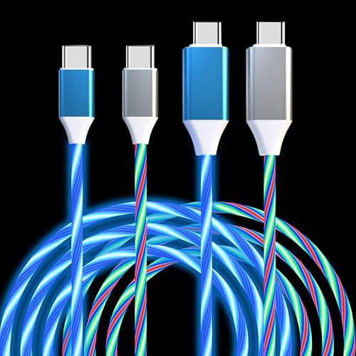 Revolutionize Your Power Connection: 6.6 FT LED USB C to USB C Cable – 60 W/3 A Fast Charger for i Phone 15, Mac Book Air, i Pad Pro, Pixel & Samsung Galaxy S23/S24 – Durable, Stylish, and User-Friendly Charging Solution for Tech-Savvy Professionals and On-the-Go Users