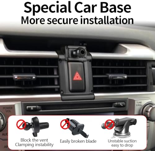 Toyota 4 Runner 2010-2024 Custom Phone Holder – 360-Degree Rotating Dashboard Mount for Enhanced Navigation & Hands-Free Use – Durable, Easy-Install Cell Phone Cradle Accessory for Optimal Driving Safety & Convenience