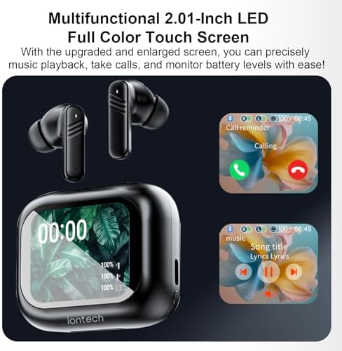 Advanced Bluetooth 5.4 Noise Cancelling Earbuds with Touch Control – Immerse Yourself in Crystal-Clear Sound and Deep Bass with Adjustable EQ and Environmental Noise Management – Perfect for Professionals and Music Enthusiasts on Android, i OS, Tablets, and Laptops (Black)