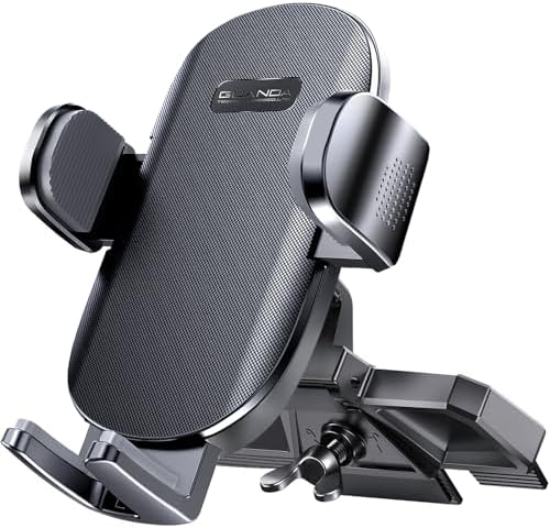 Universal CD Slot Phone Mount for Cars – 360° Adjustable Hands-Free Holder for i Phone & Android Devices – Durable and Easy Installation – Sleek Black Design for Safe Driving – Perfect Accessory for Navigation and Music Enjoyment