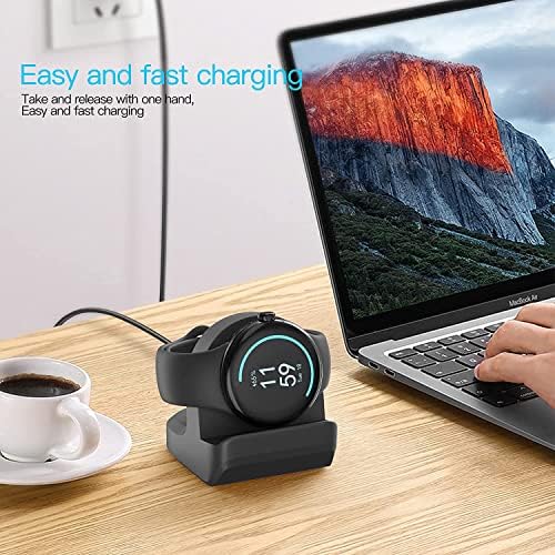 TUCANA Premium Silicone Charging Stand for Google Pixel Watch – Non-Slip Base Design for Effortless Stability and Fast Charging – Sleek, Space-Saving Accessory for Modern Workspaces – Durable and Easy to Maintain