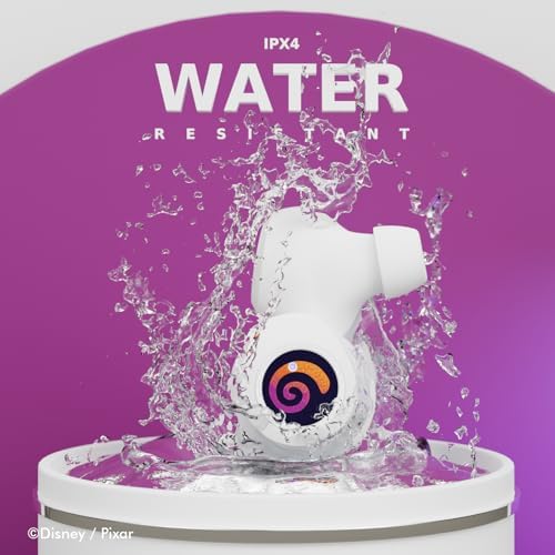 Disney/Pixar Inside Out 2 Joy-Inspired Bluetooth Earbuds – Premium Audio Quality with Integrated Mic for Easy Hands-Free Calling – 30-Hour Playtime with Stylish Charging Case – Perfect Gift for Inside Out Fans of All Ages – Lightweight, Durable Design for Kids and Adults