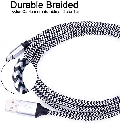 CIQILY 5-Pack Braided USB Type C Fast Charger Cable – 6 FT Quick Charging Cord for Samsung Galaxy S Series & LG Smartphones – Durable, Tangle-Free Design for Enhanced Compatibility and Rapid Power-Up