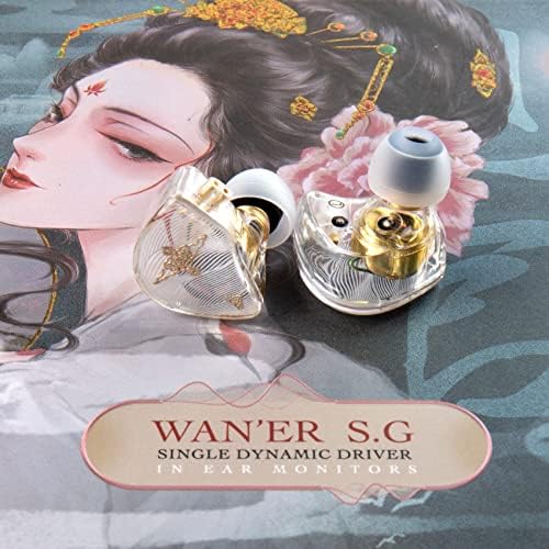 YINYOO TANGZU Wan er S.G High-Fidelity In-Ear Monitors – Exceptional 10 mm Dynamic Driver Earbuds with Ergonomic Comfort Design, Detachable Cable, Integrated Microphone – Perfect for Audiophiles, Musicians & Sound Lovers in Vibrant Blue Finish for Unmatched Audio Performance