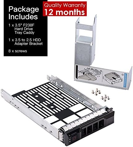 Upgrade Your Dell Poweredge Server with 3.5″ SAS/SATA Hard Drive Tray Caddy – Versatile 2.5″ HDD/SSD Adapter Bracket for Enhanced Storage & Speed – Compatible with R320, R420, R720, T320, T420, T620 – Easy Installation with Screws for Maximum Reliability