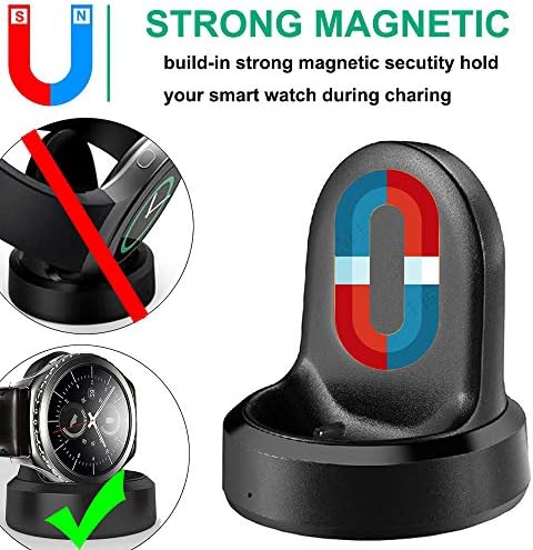 Efficient Charging Dock for Samsung Galaxy Watch 1 (42 mm/46 mm) – Fast Power-Up Solution for SM-R800/R810/R815 Models, Portable Black Cradle with Enhanced Durability and Compatibility for Active Lifestyles