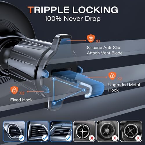Upgrade Your Driving Experience with the APPS2 2-Pack Magnetic Phone Car Mount – Enhanced Air Vent Holder for i Phone & Galaxy Devices, Featuring 6 Ultra-Strong Magnets and Adjustable Secure Fit for All Vehicle Types – Perfect for Hands-Free Navigation and Communication