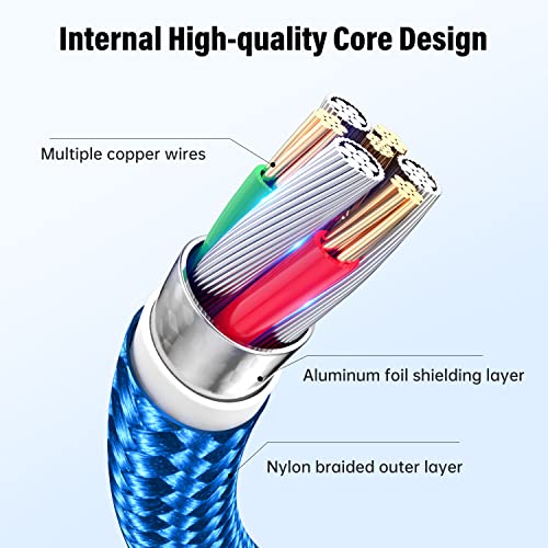 Dayaoncy 10 FT Pink USB C Charger Cable – Dual Pack of Fast Charging Cables with 100 W Power Delivery for i Phone 15/16 Pro Max, Android Devices, Tablets, and Laptops – Superior Durability and Stylish Design for Ultimate Convenience