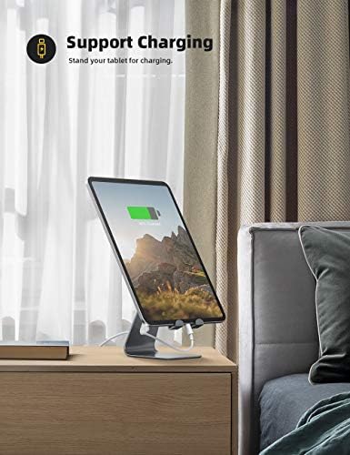 Versatile Multi-Angle Adjustable Tablet Dock for Enhanced Viewing – Premium Cradle Stand Compatible with i Pad Pro, Galaxy Tab, Fire HD & More – Perfect for Work, Entertainment, and Video Conferencing – Lightweight, Sturdy Design with Modern Aesthetic for Home or Office Use