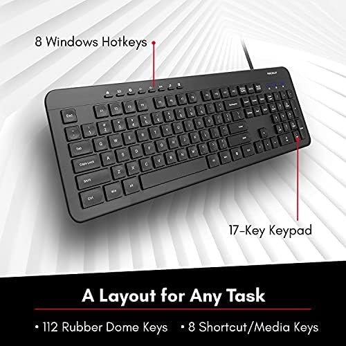 Experience Ultimate Comfort with the Macally Wired Ergonomic Keyboard – USB Full-Size Solution for Windows PC, Ideal for Home & Office Use – Boost Your Typing Efficiency with Integrated Multimedia Keys and Durable Design