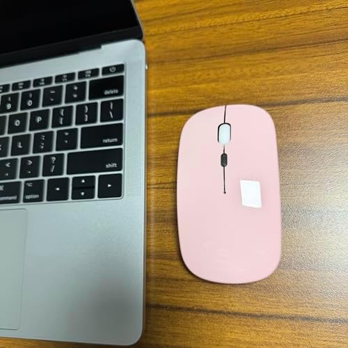 Sleek Bluetooth Wireless Mouse for Mac, Windows & i Pad – Ergonomic Design, High-Precision Navigation, Rechargeable & Dual-Mode Compatibility (Gray & Black) – Elevate Your Productivity with Clutter-Free Connectivity