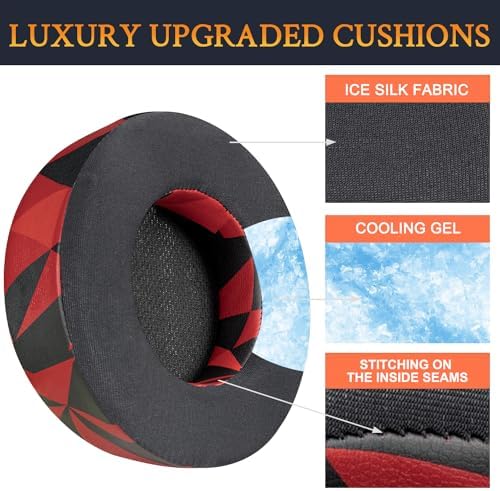 Upgrade Your Gaming Experience with SOULWIT Cooling Gel Ear Pads for Corsair Virtuoso RGB Wireless XT SE – Premium Noise Isolation Cushions for Enhanced Comfort and Performance, Ergonomically Designed for Long Sessions, Easy Installation, Sleek Black Finish