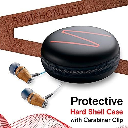 Discover Superior Sound with Symphonized Eco-Friendly Wooden Airtube Earbuds – Immerse Yourself in 3 D Audio Bliss, Deep Bass from 8 mm Drivers, Integrated Mic for Effortless Communication, and Universal 3.5 mm Compatibility – Ergonomically Designed for Comfort During Extended Listening Sessions – Perfect for Audiophiles and Casual Users Alike