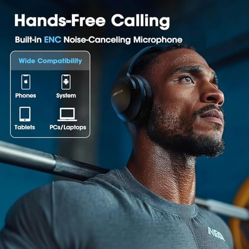 Premium Bluetooth Over-Ear Headphones with 80-Hour Playtime, Custom EQ Settings, and Enhanced Noise-Cancellation Microphone for Superior Call Clarity – Foldable Wireless Headset Ideal for Travel, Gym, Office, and Home Enjoyment with Rich Deep Bass and Unmatched Comfort