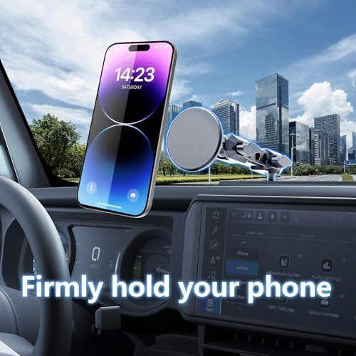 for Jeep 2024 2025 Wrangler JL JLU JT 4XE Phone Mount – Dashboard Phone Holder for Jeep Wrangler Gladiator 2/4 Door Accessories, with The Strongest Magnet (NOT for 1945-2023 JL JT) – Enhanced Compatibility and Speed