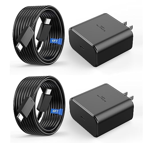 Ultra-Fast Charging Duo: 45 W USB-C Wall Charger with 6 FT Cable for i Phone 16 & Galaxy Devices – Lightweight, Safe, and Travel-Ready Power Solution for Maximum Efficiency and Versatile Compatibility