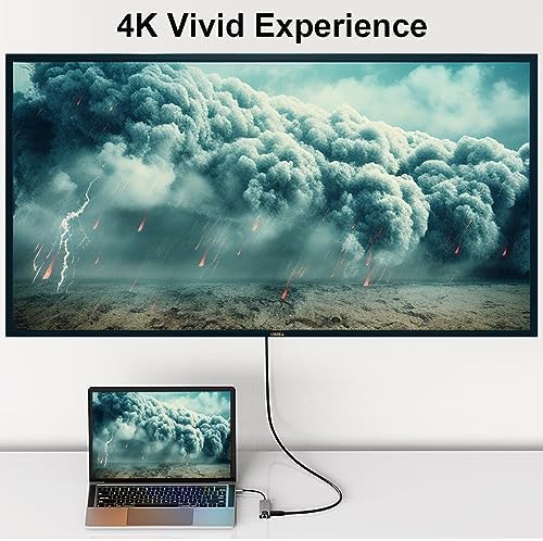 Transform Your Device Connectivity with the QCEs 5-in-1 USB C Hub Multiport Adapter – Unleash 4 K Video, Lightning-Fast Ethernet, and PD Charging for Mac Book Pro/Air, i Pad Pro, and i Phone 16/15, Optimized for Seamless Productivity and Entertainment