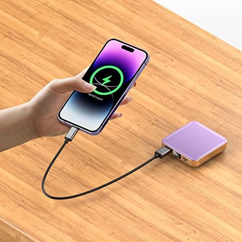 High-Capacity 12000 m Ah Portable Charger with Integrated Cables – 22.5 W Fast Charging Power Bank for i Phone 15, Samsung Galaxy & Tablets – Smart LED Display & Compact Design for Maximum Portability and Universal Compatibility
