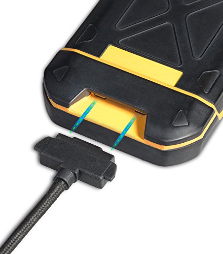 Rugged Braided USB Charging Cable with Magnetic Contacts for Sonim XP5/XP6/XP7 – Durable Nakedcellphone Charger for Fast Syncing and Enhanced Compatibility with XP5700, XP6700, and XP7700 Smartphones – Perfect for Extreme Environments