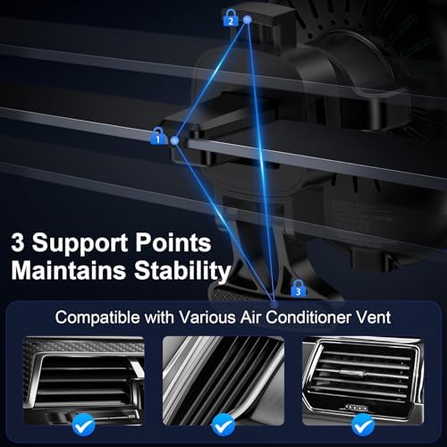 Enhanced Wireless Mag Safe Car Charger for Samsung Galaxy S25 Ultra, Google Pixel 9, and i Phone 16 – 15 W Fast Magnetic Charging Mount for Secure Hands-Free Navigation and Effortless Compatibility with Multiple Devices