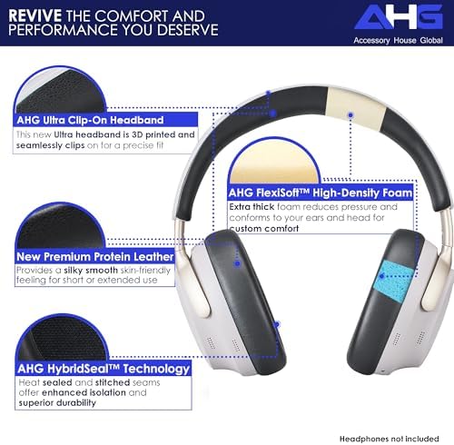 Upgrade Your Bose Quiet Comfort Ultra Wireless Headphones with Premium QC Ultra Replacement Ear Pad and Headband Cushion Kit – Effortless DIY Installation for Ultimate Comfort and Enhanced Sound Quality in Elegant Black Finish