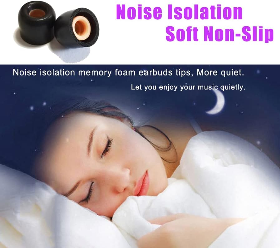 Premium Memory Foam Eartips for Sony WF-1000 Series – Superior Comfort & Noise Isolation Replacement Tips for WF-1000 XM4, XM5, XM3, SP900, XB700, WI-1000 X – 3 Pairs in Classic Black for Enhanced Audio Experience and Compatibility
