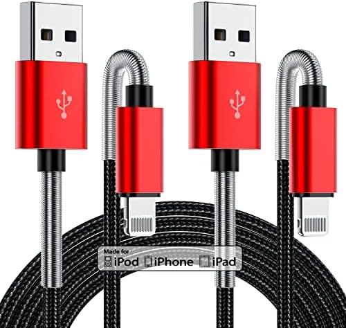 10-Foot Apple MFi Certified USB C to Lightning Charging Cable – Dual Pack High-Speed i Phone Charger for 14/13/12 Series and i Pad – Durable Long Charging Cord for Ultimate Convenience and Flexibility